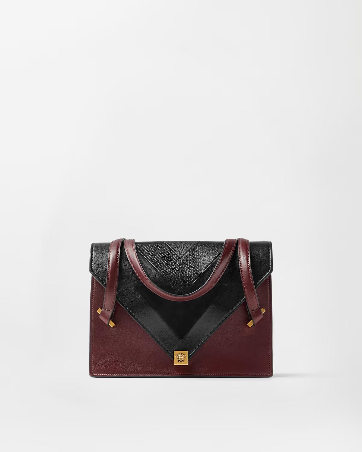Severine Python-Effect Leather Shoulder Bag