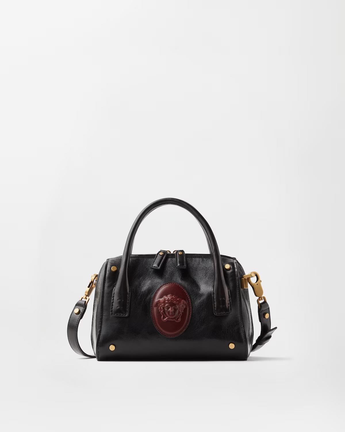 Roomy Small Leather Boston Bag