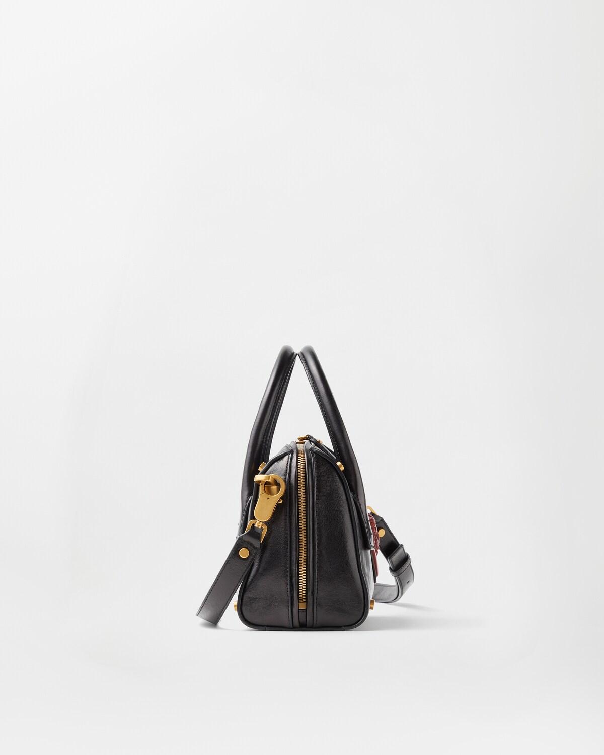 Roomy Small Leather Boston Bag - Image 3