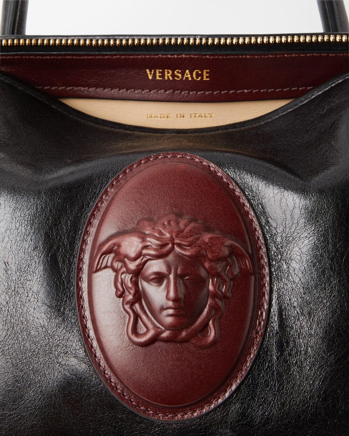 Roomy Small Leather Boston Bag - Image 4
