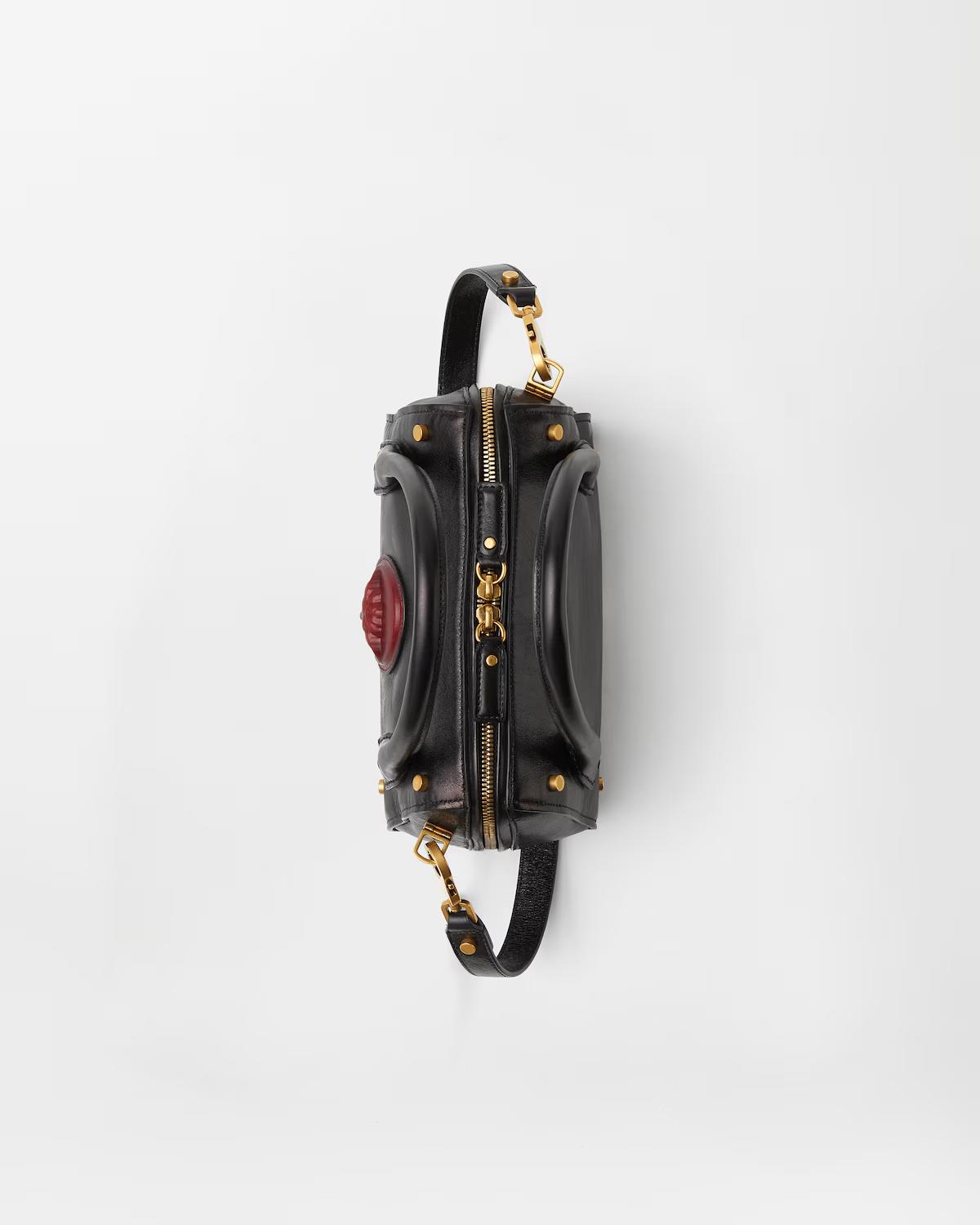 Roomy Small Leather Boston Bag - Image 5