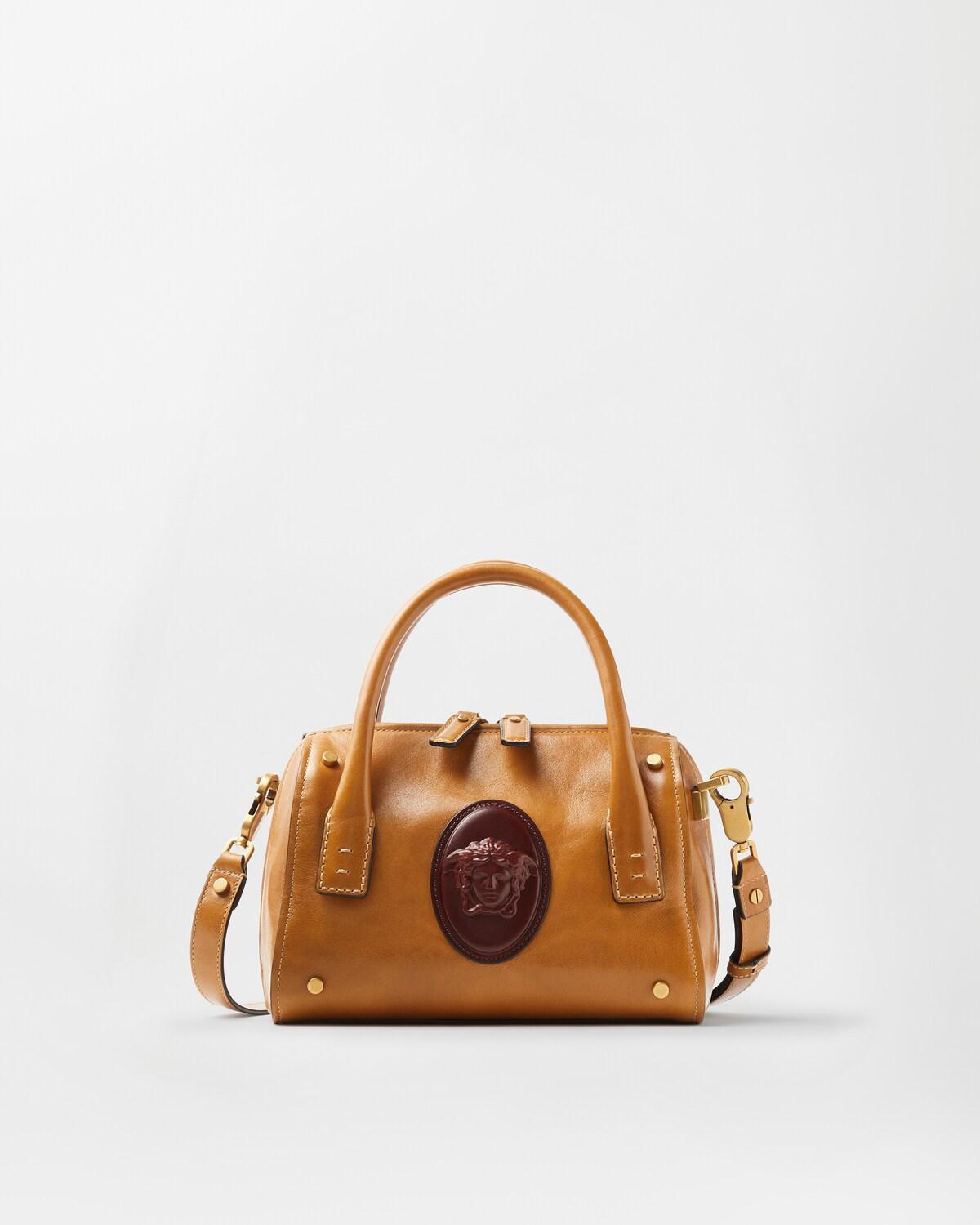 Roomy Small Leather Boston Bag