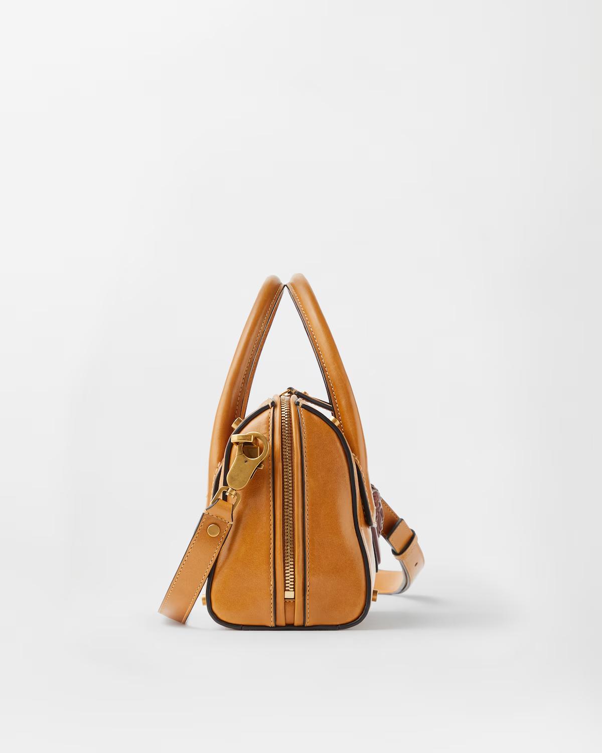 Roomy Small Leather Boston Bag - Image 3