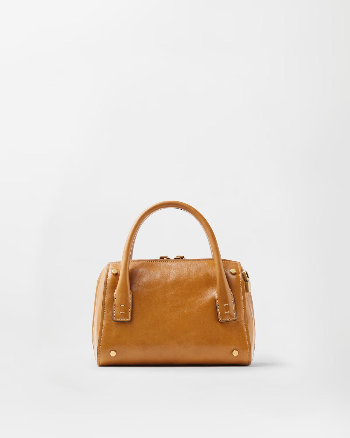 Roomy Small Leather Boston Bag - Image 6