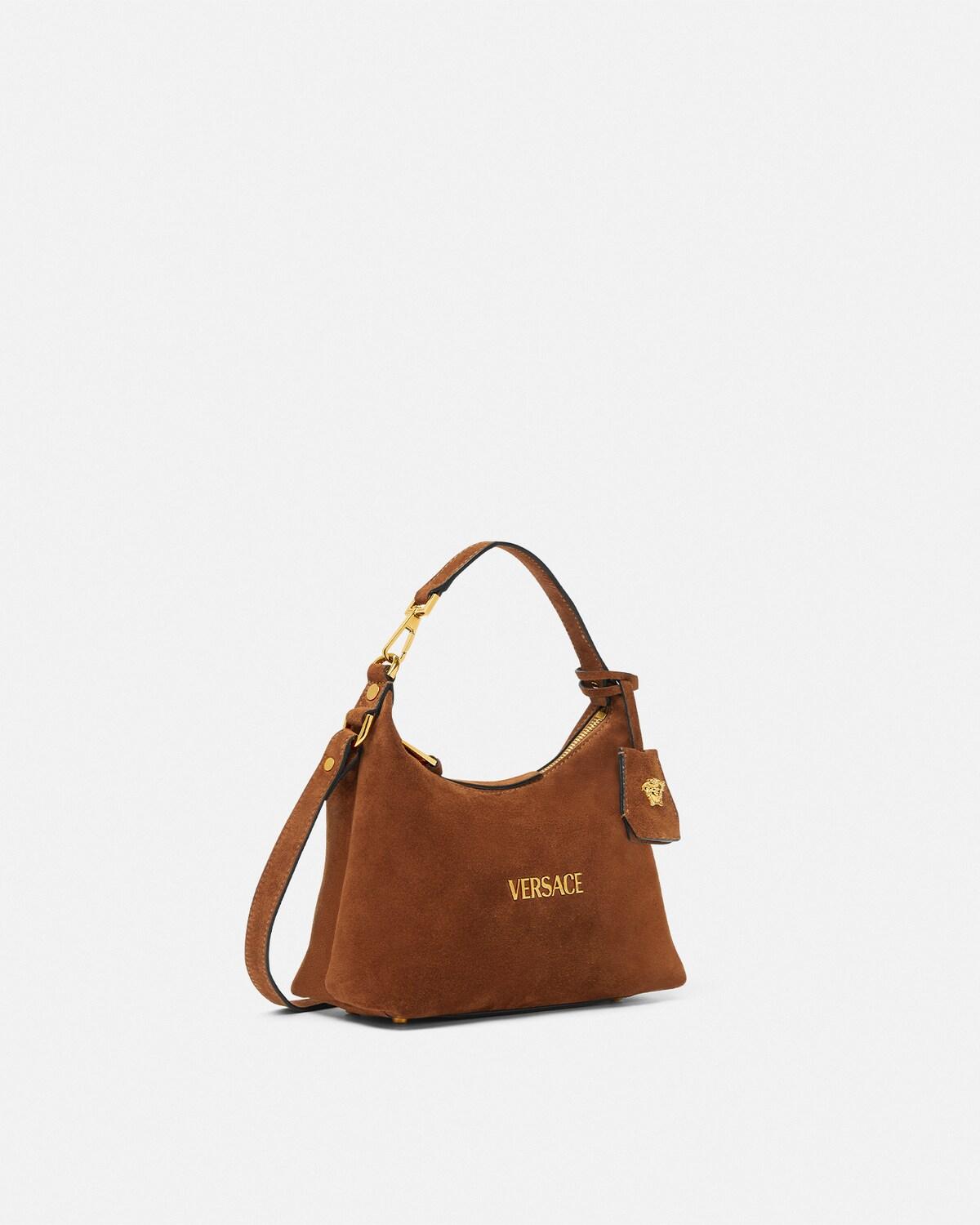 Versace Tag Suede Hobo Bag - Image 2