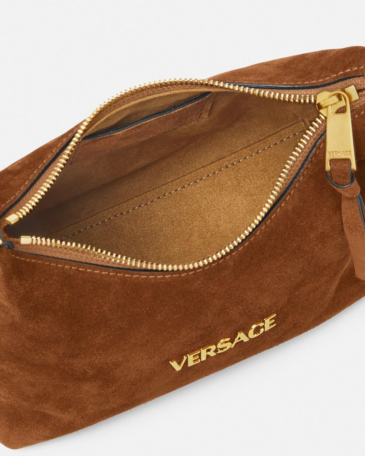 Versace Tag Suede Hobo Bag - Image 3