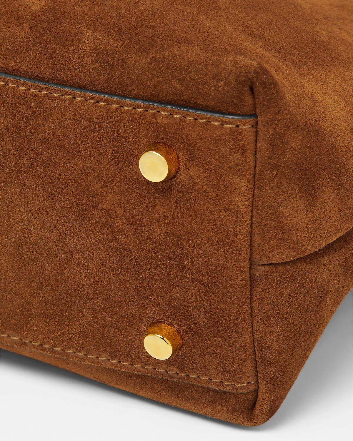 Versace Tag Suede Hobo Bag - Image 4