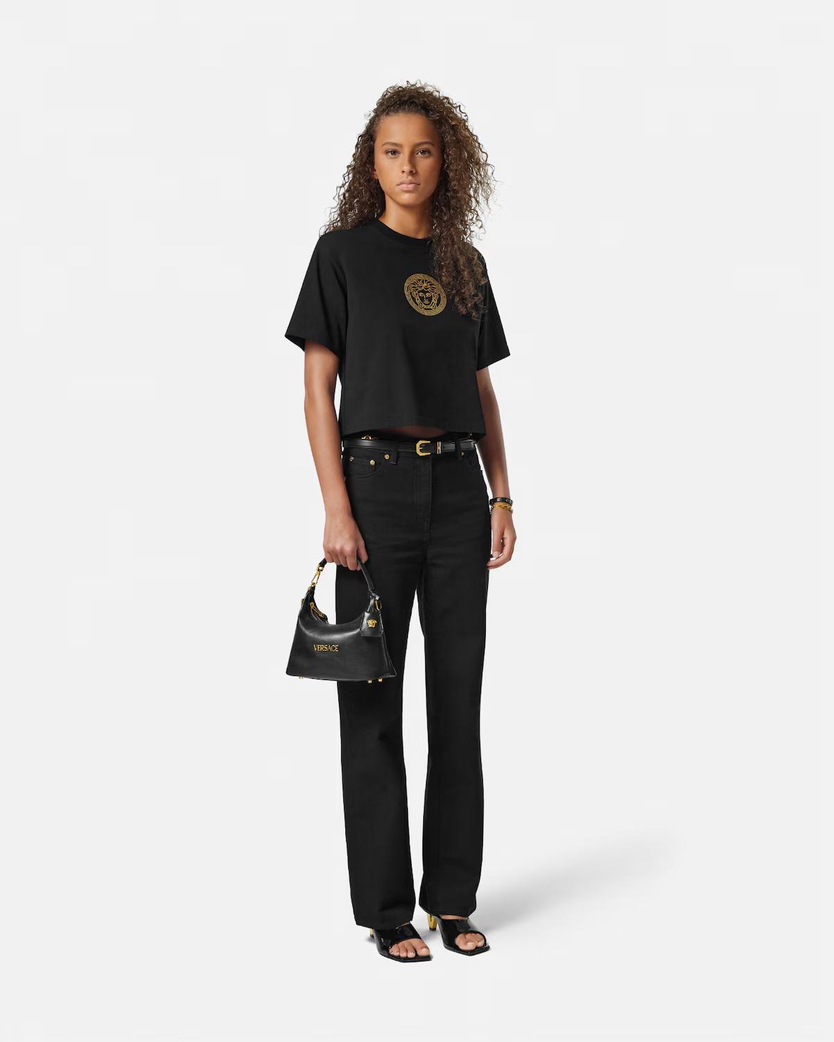 Versace Tag Nappa Hobo Bag - Image 3