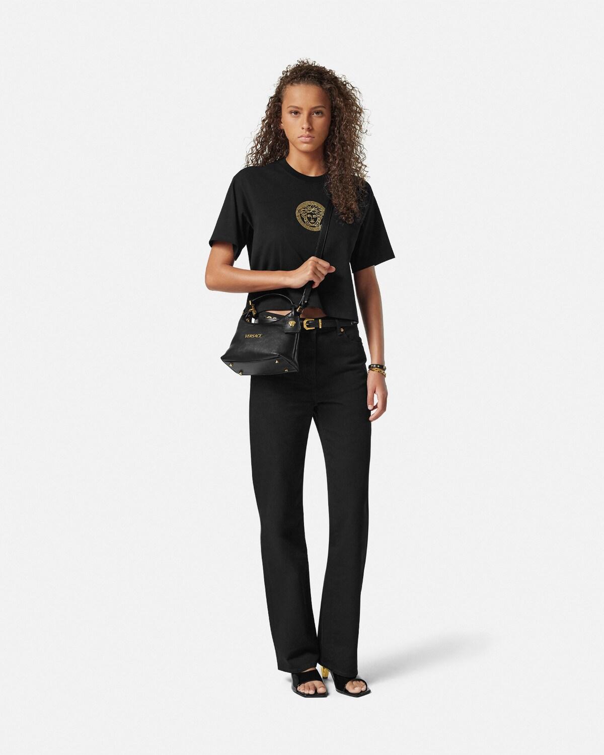 Versace Tag Nappa Hobo Bag - Image 4