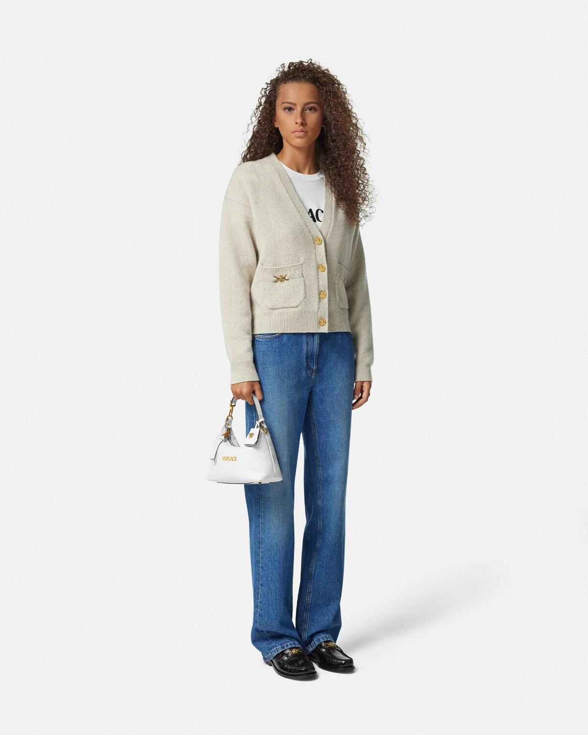 Versace Tag Nappa Hobo Bag - Image 3