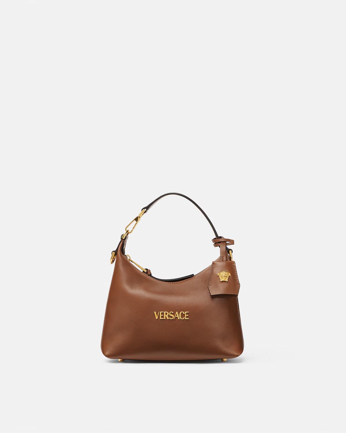 Versace Tag Nappa Hobo Bag