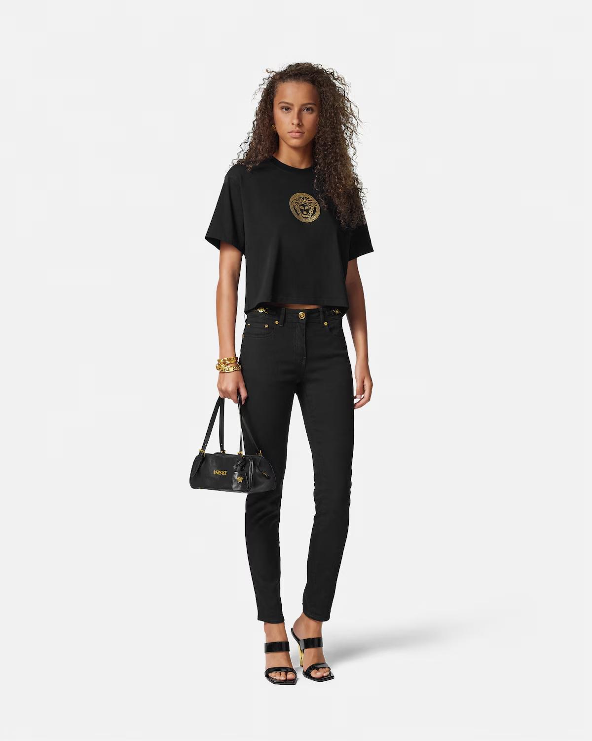 Versace Tag Nappa Bowling Bag - Image 3