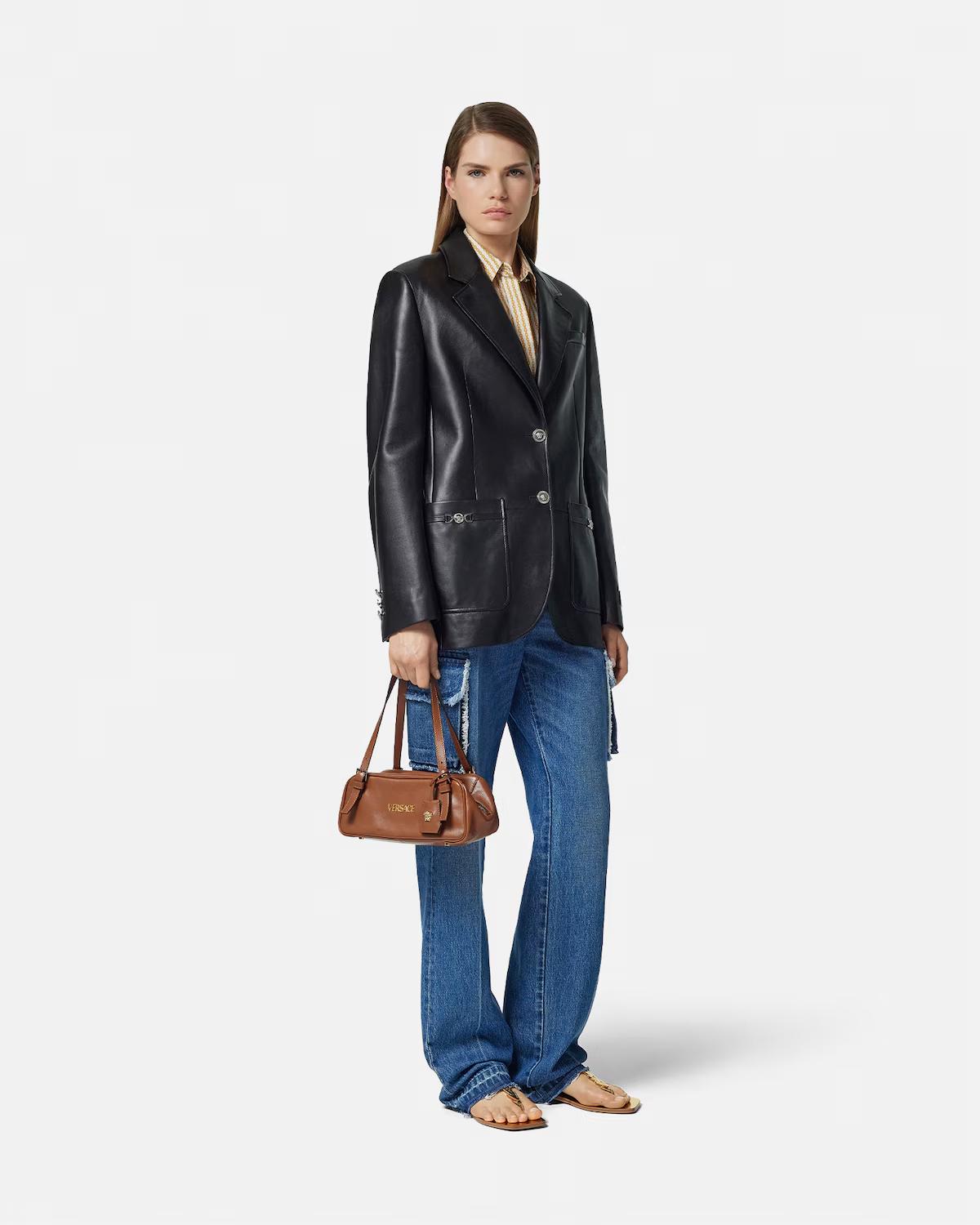 Versace Tag Nappa Bowling Bag - Image 3