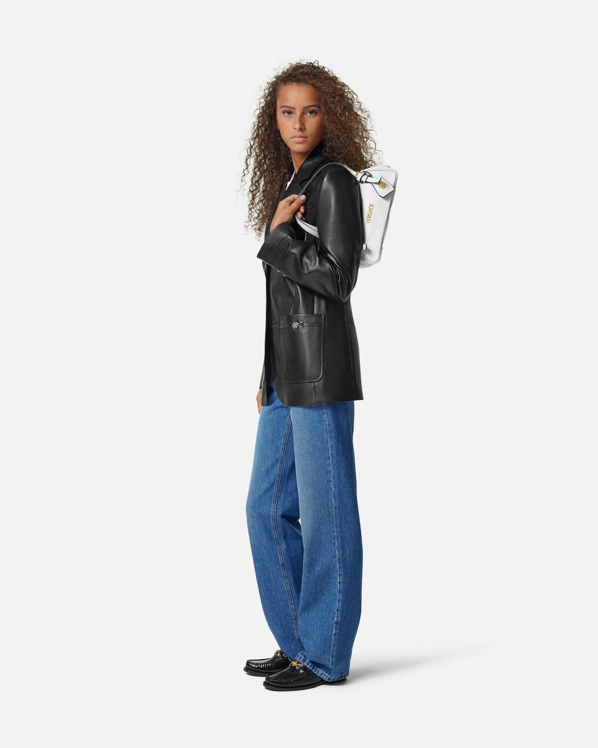 Versace Tag Nappa Bowling Bag - Image 4