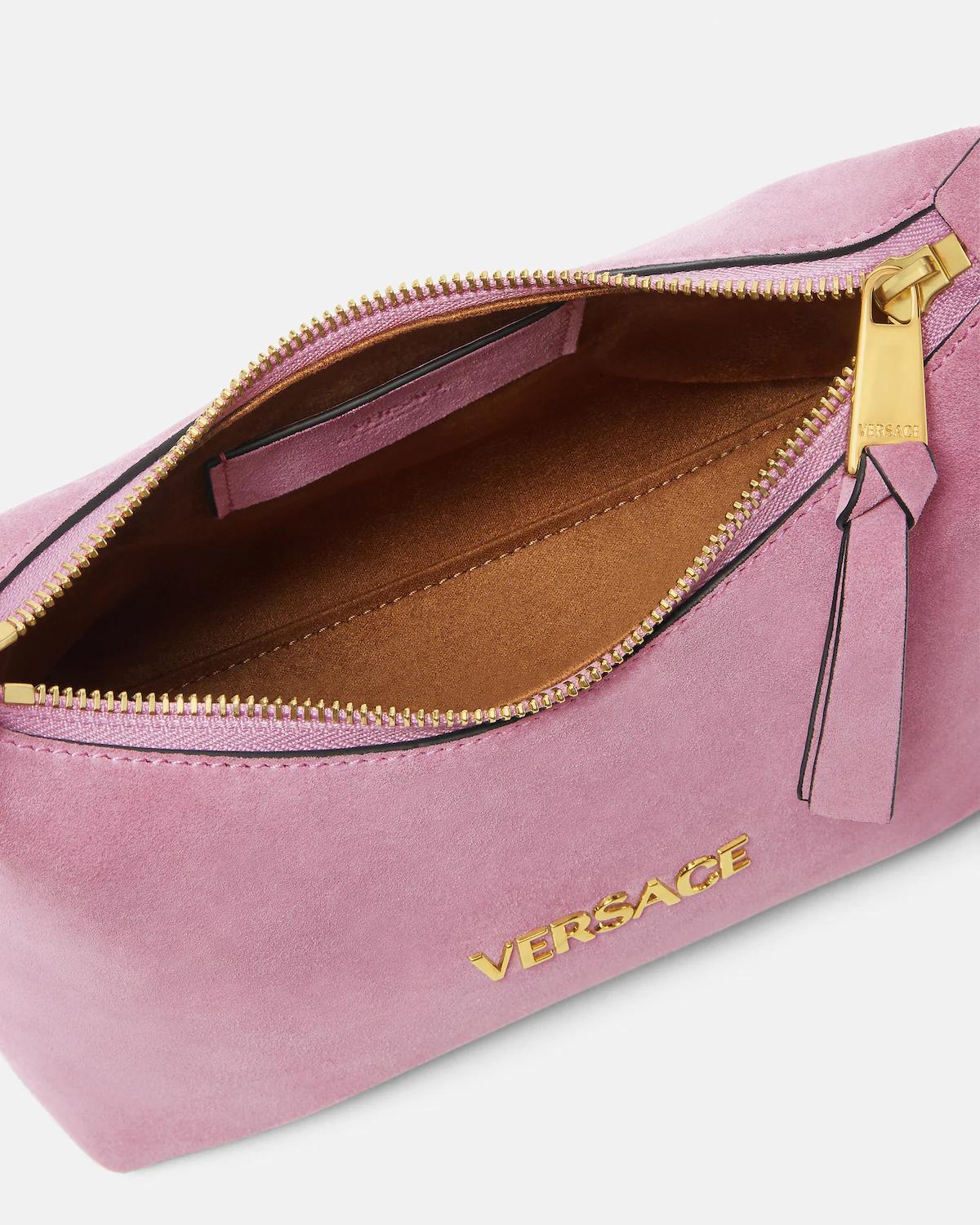 Versace Tag Suede Hobo Bag - Image 4