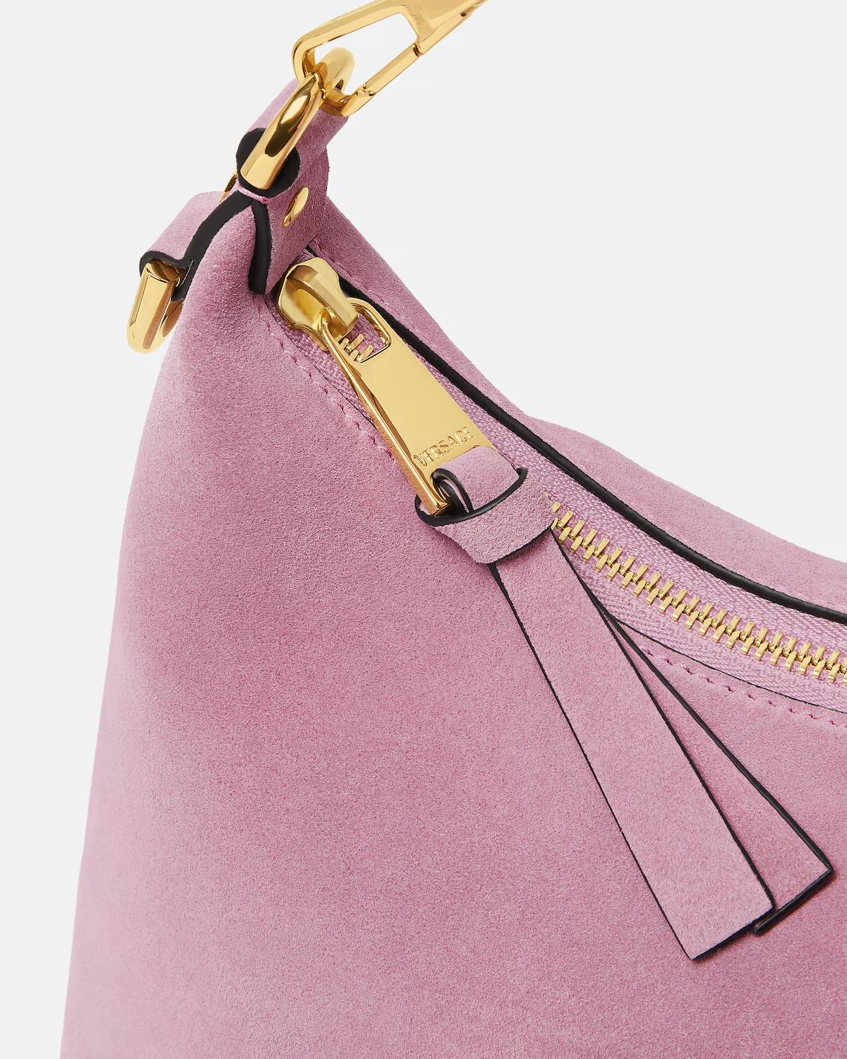 Versace Tag Suede Hobo Bag - Image 5