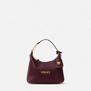 Versace Tag Nappa Hobo Bag