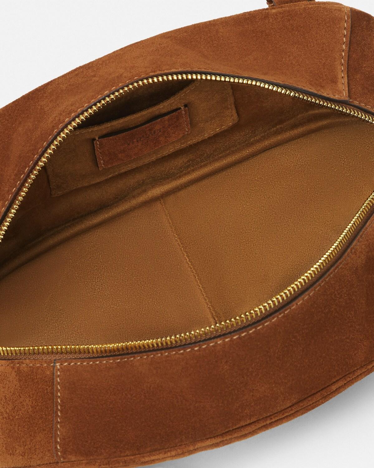 Versace Tag Suede Bowling Bag - Image 4