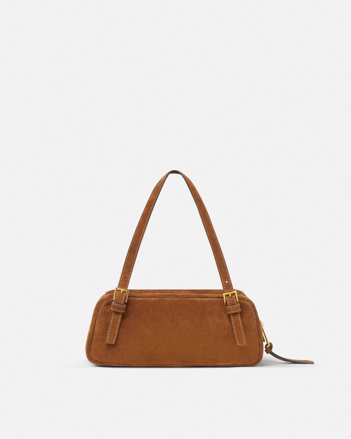 Versace Tag Suede Bowling Bag - Image 6