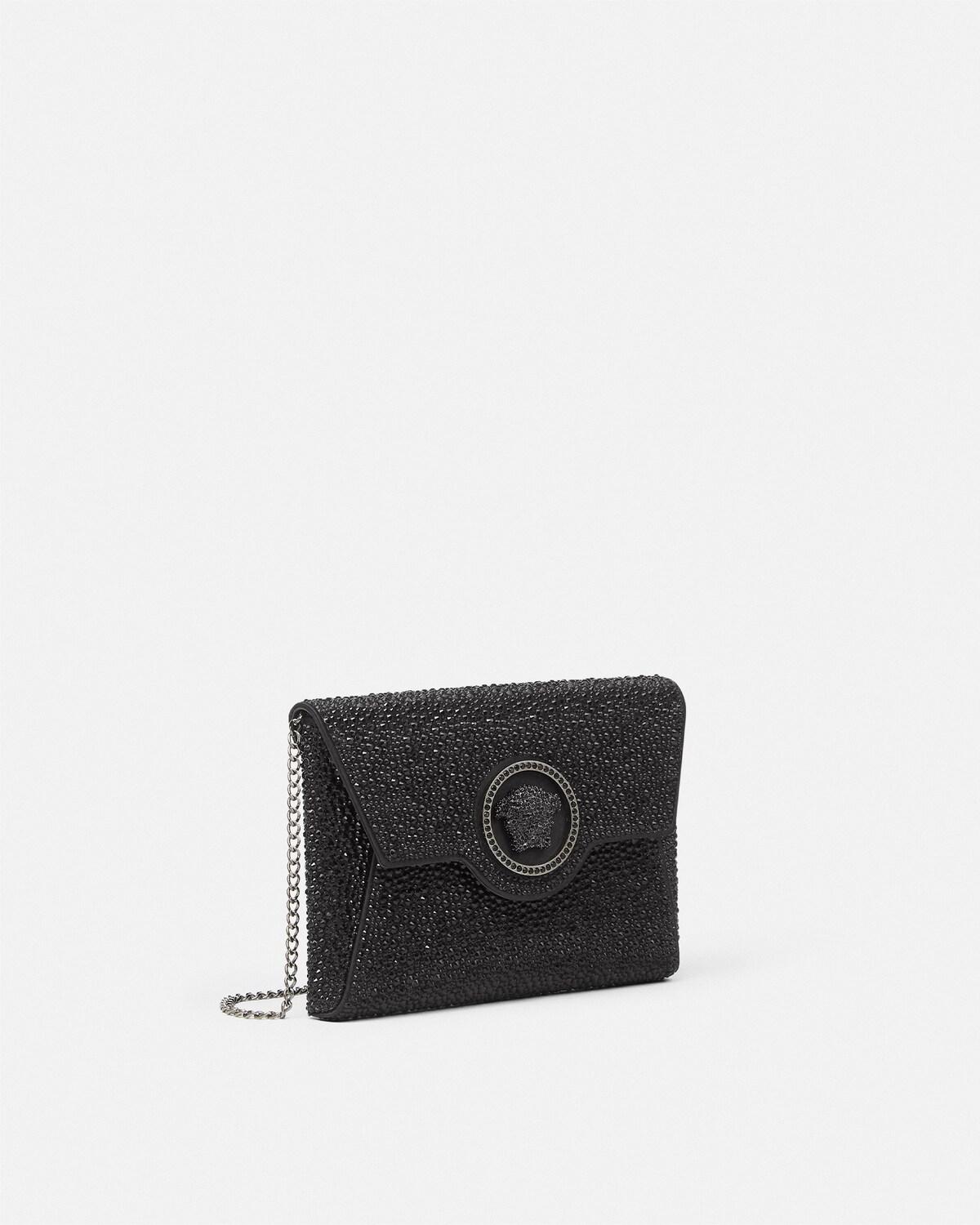 La Medusa Embellished Satin Clutch - Image 2