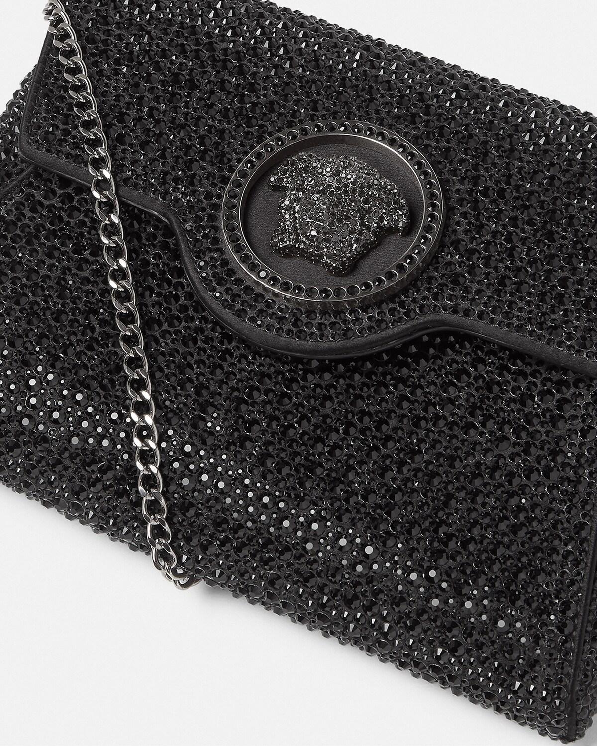 La Medusa Embellished Satin Clutch - Image 5