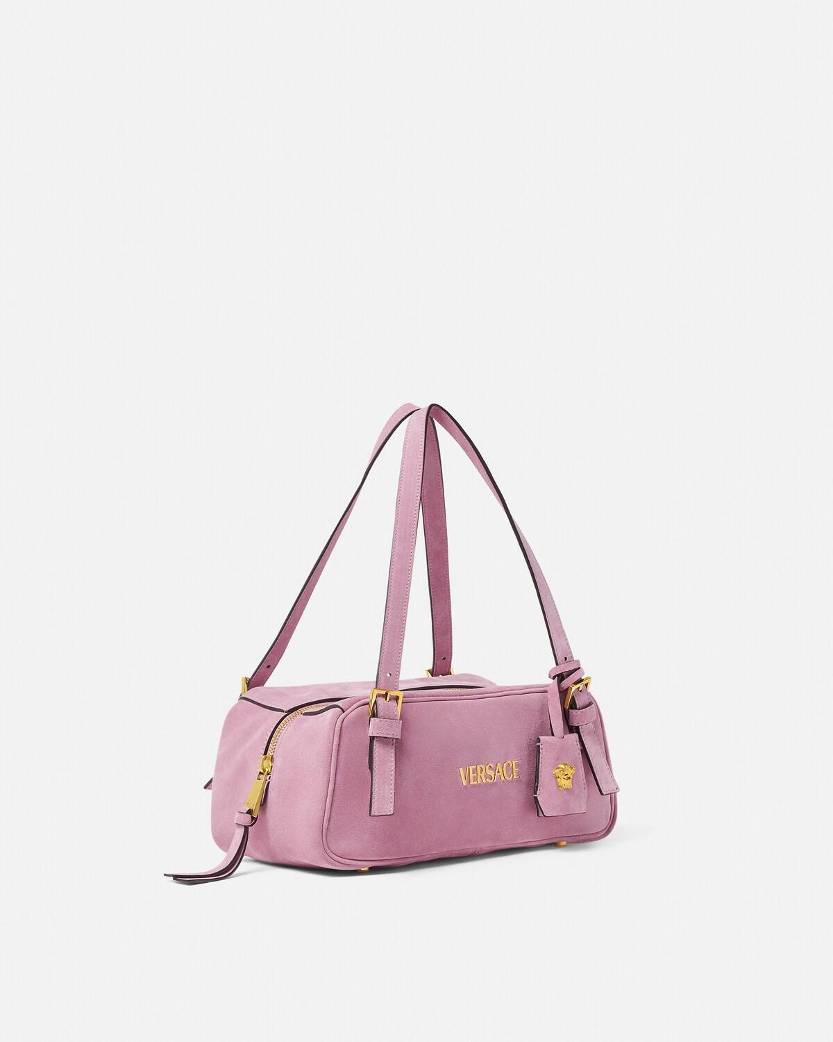 Versace Tag Suede Bowling Bag - Image 2