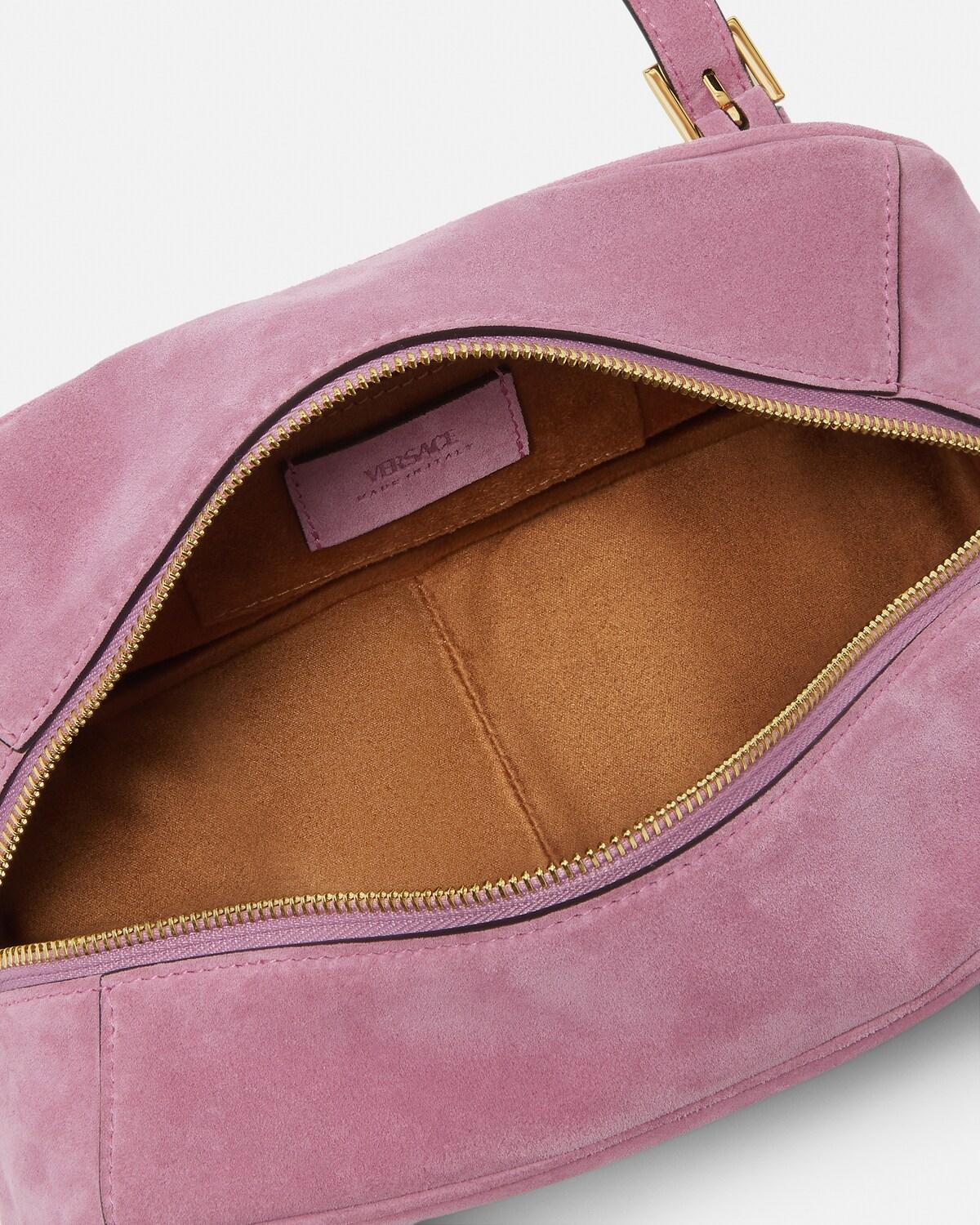 Versace Tag Suede Bowling Bag - Image 4