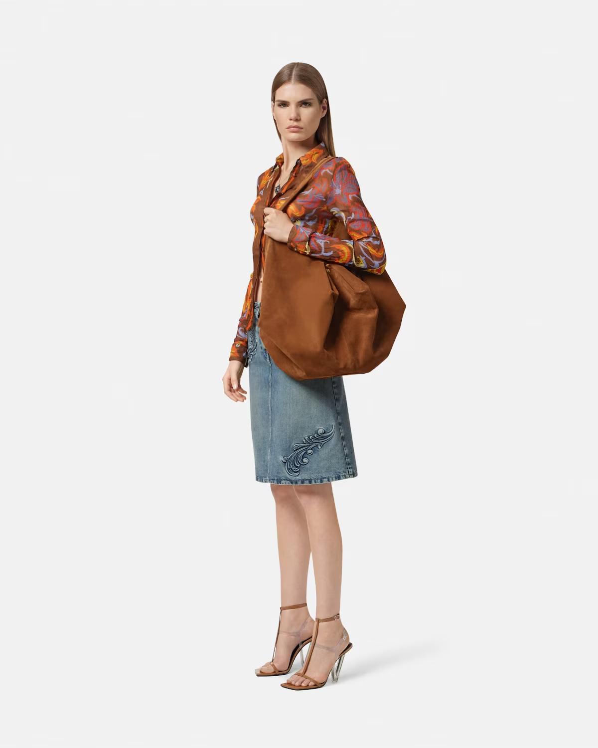 Protea Large Suede Shoulder Bag - Image 3