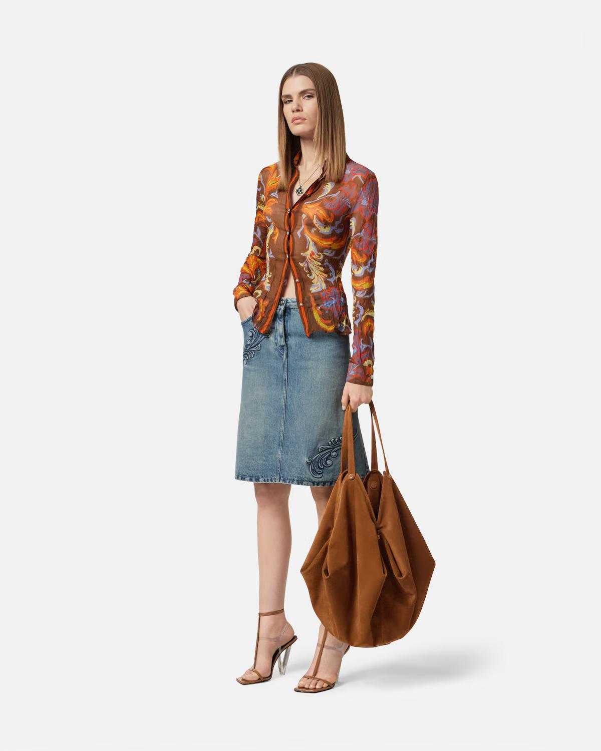 Protea Large Suede Shoulder Bag - Image 4