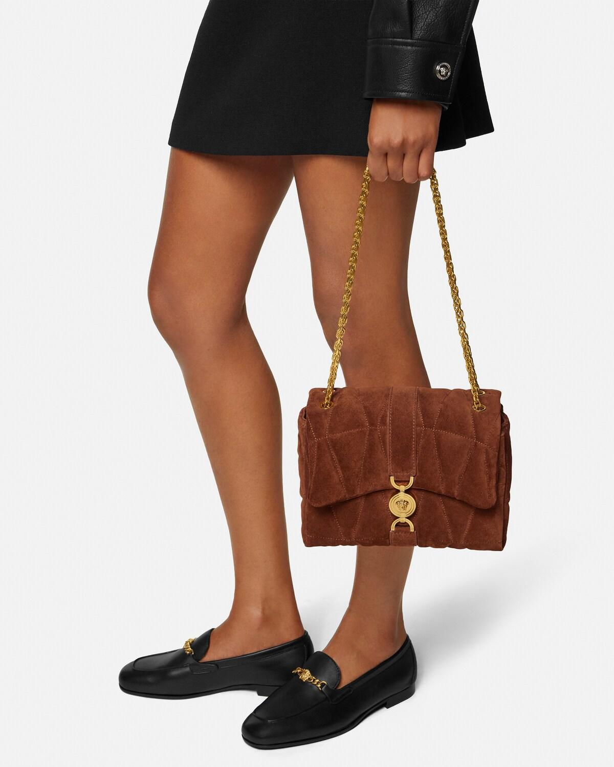 Kleio Quilted Suede Shoulder Bag - Image 3