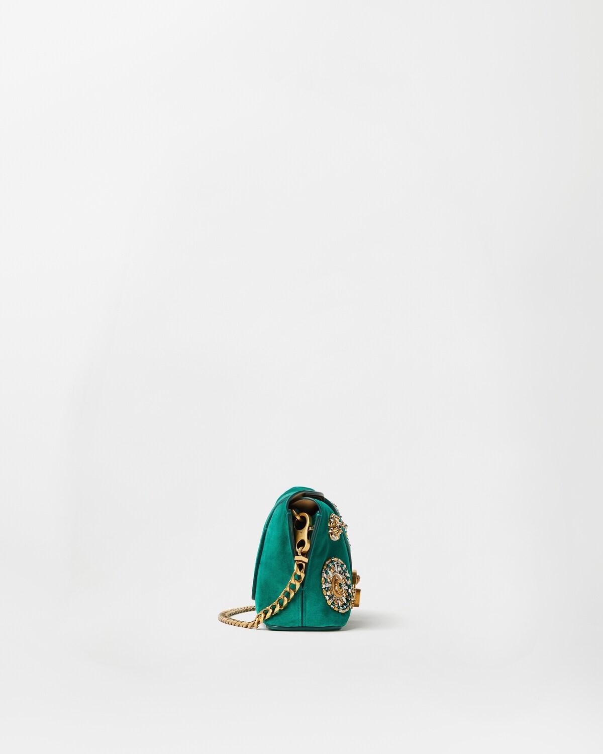 Vivian Embroidered Suede Clutch - Image 3