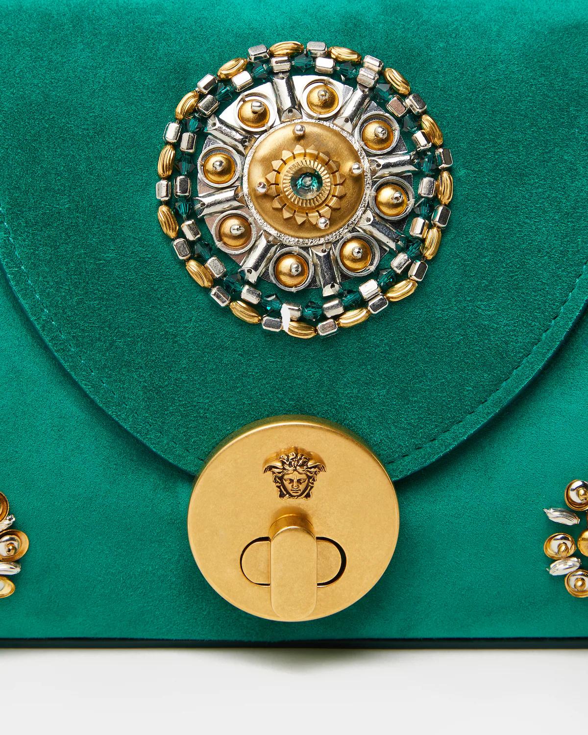 Vivian Embroidered Suede Clutch - Image 4