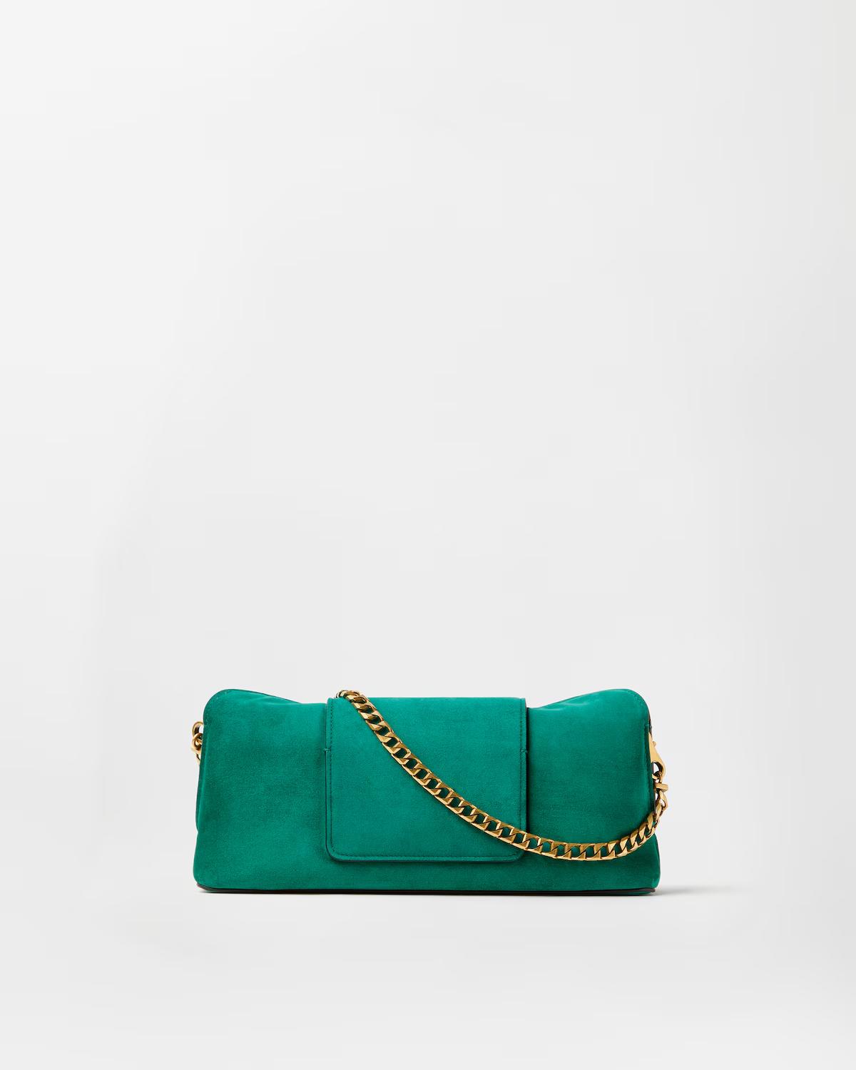 Vivian Embroidered Suede Clutch - Image 6