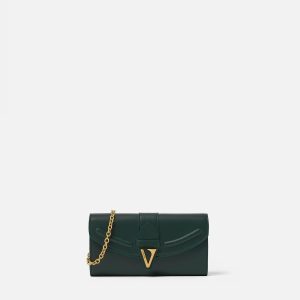 V Leather Wallet On Chain