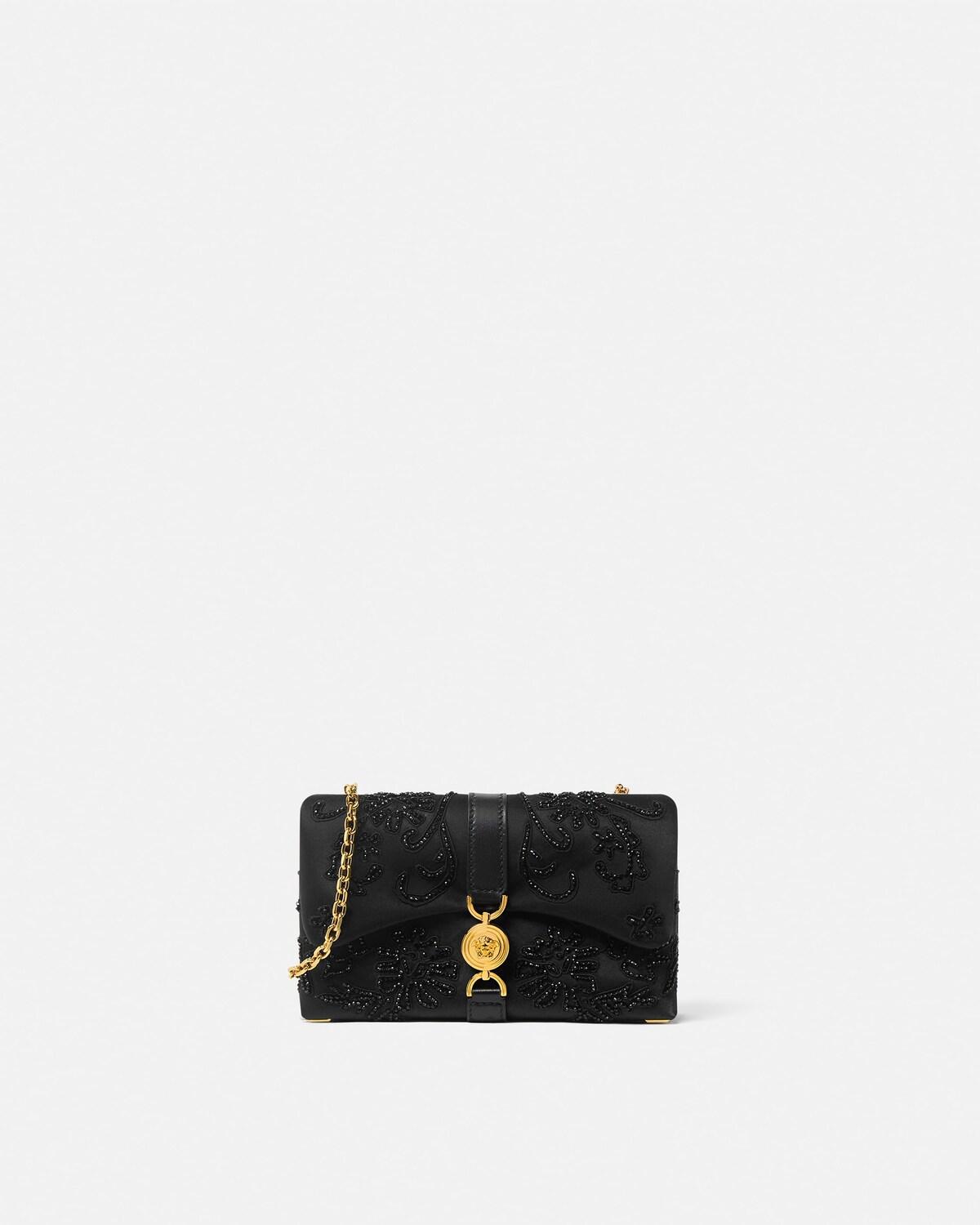 Kleio Embroidered Satin Mini Bag
