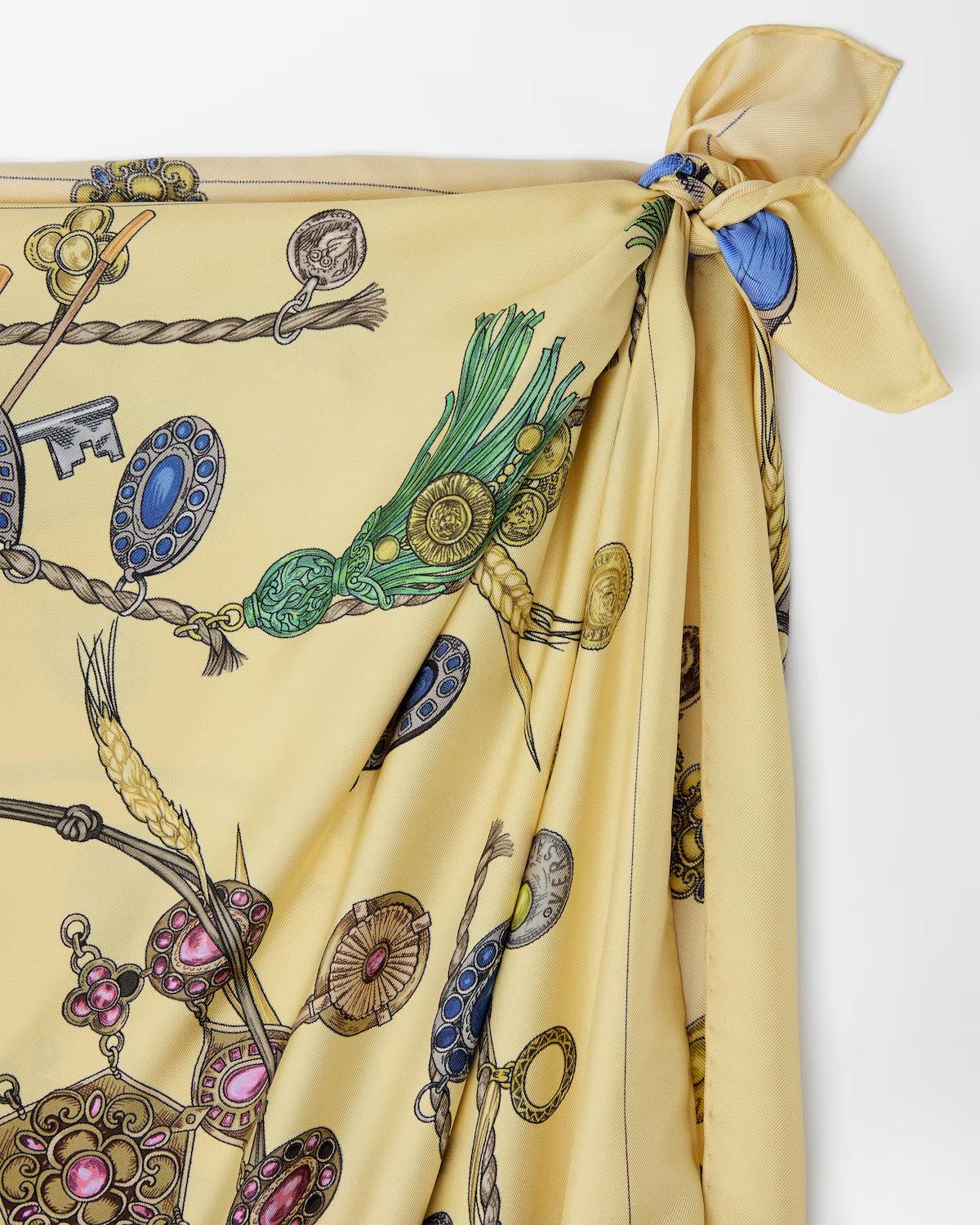 Printed Silk Twill Midi Dress - Image 2
