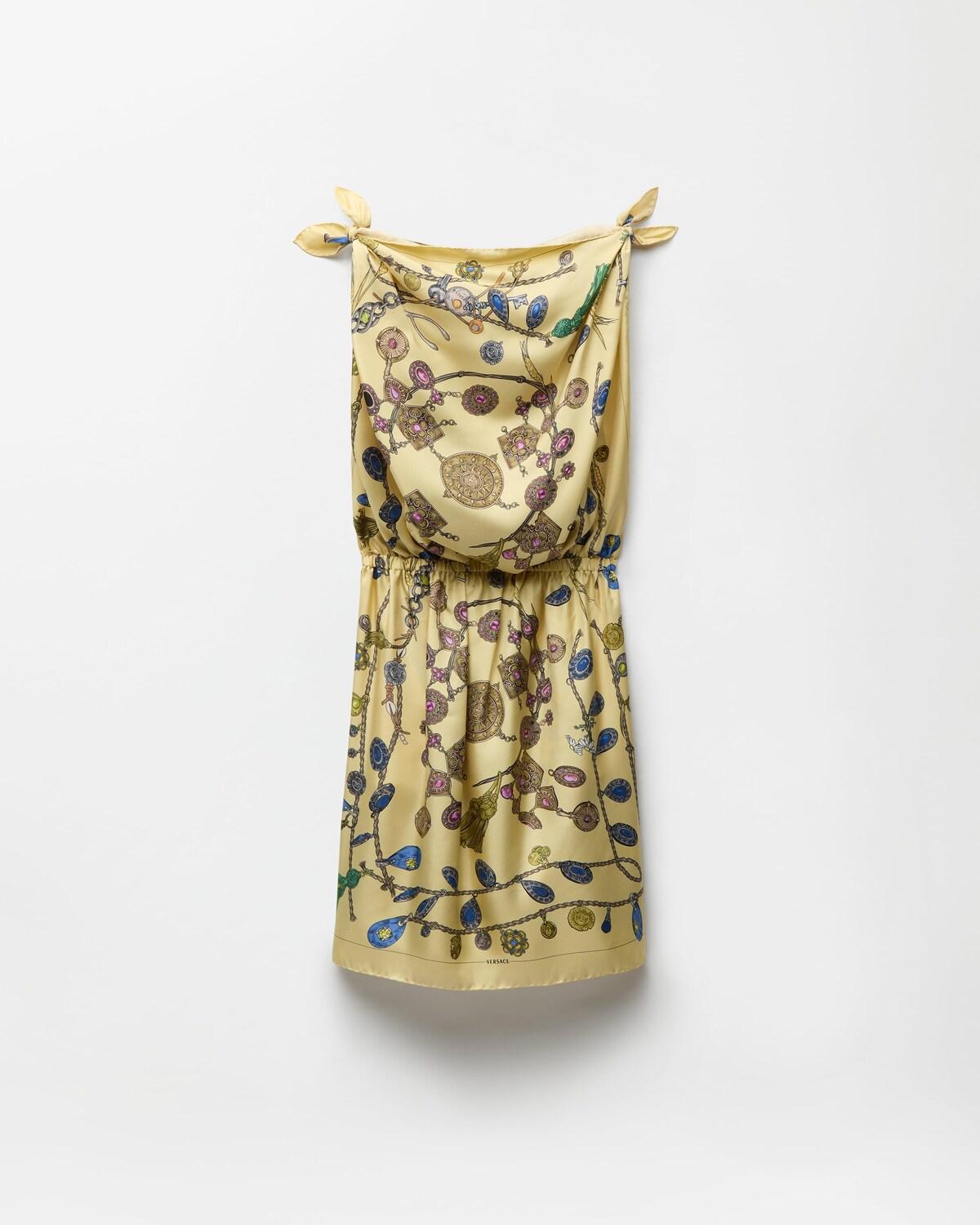 Printed Silk Twill Midi Dress - Image 3