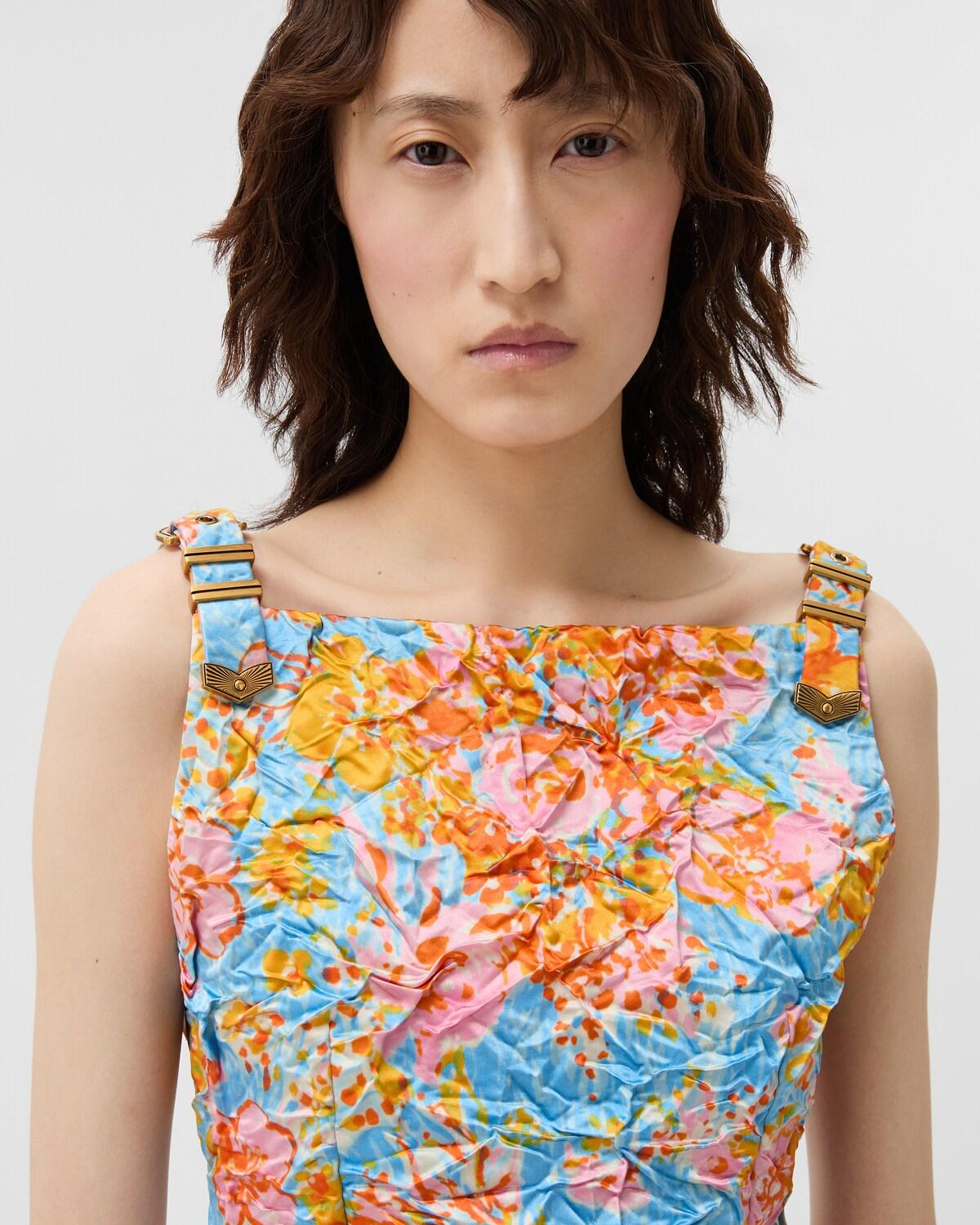 Printed Silk Duchesse Mini Dress - Image 5