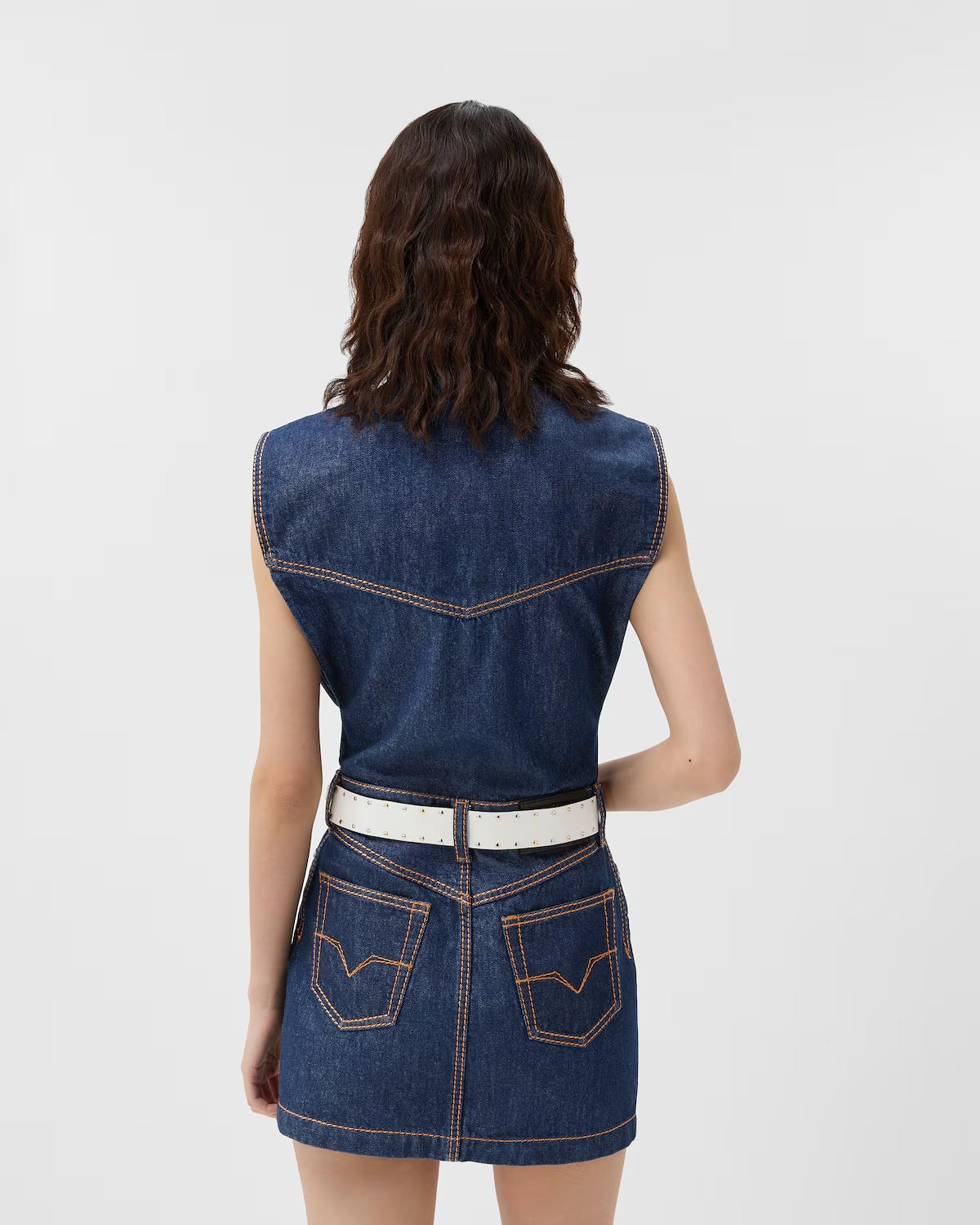 Denim Mini Dress - Image 3