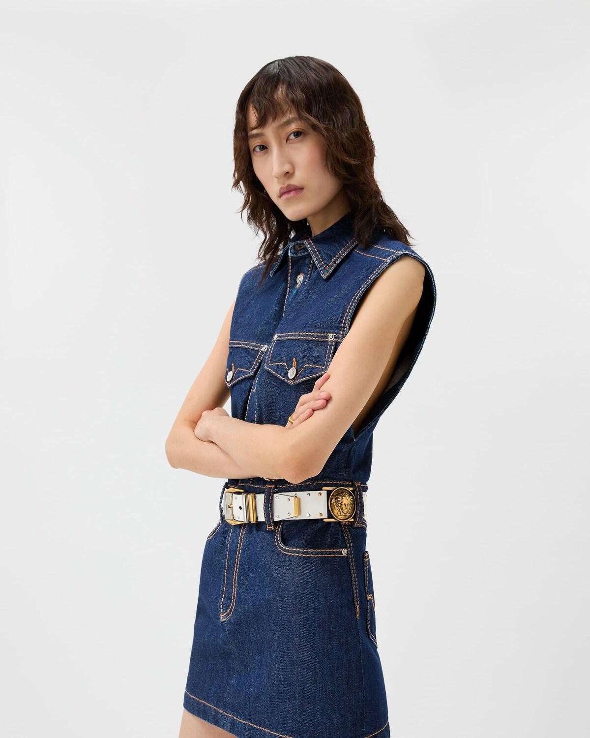 Denim Mini Dress - Image 4