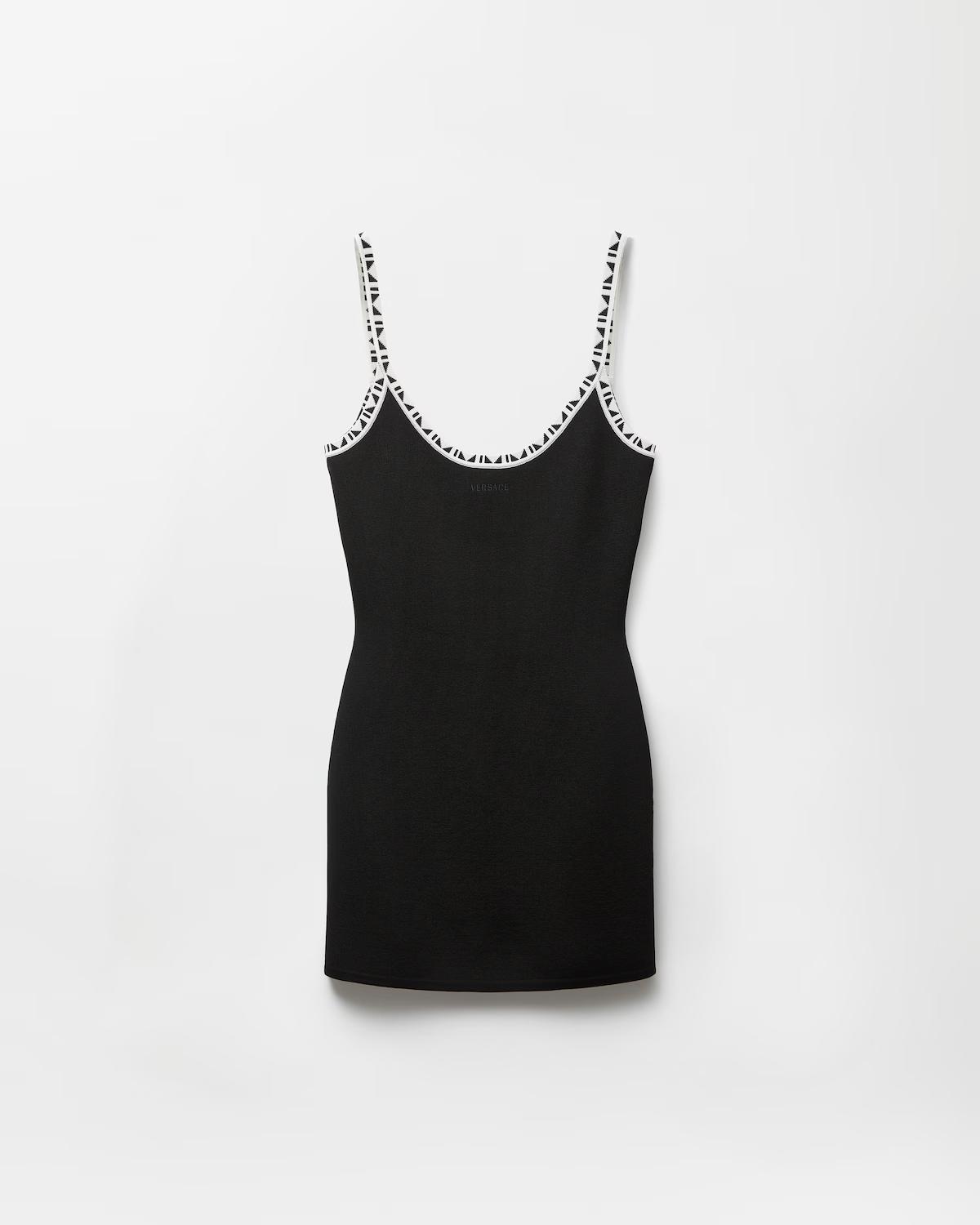 Stretch Viscose Jacquard Mini Dress