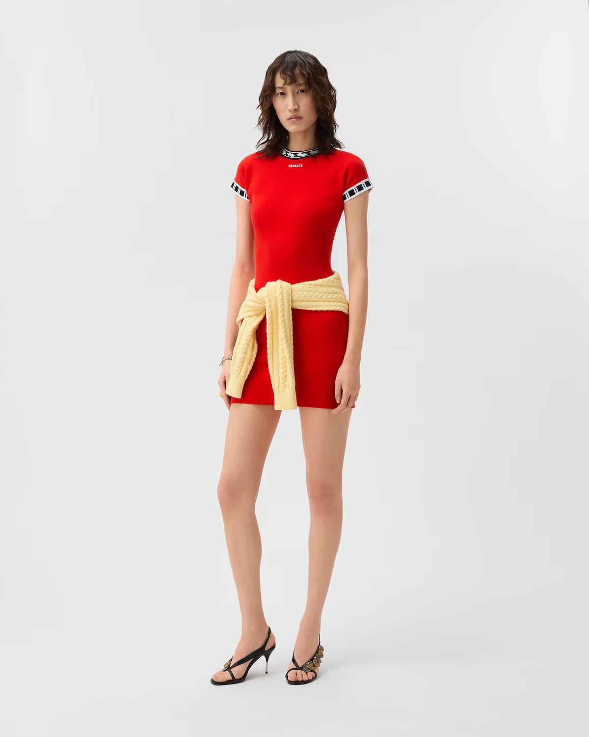 Cotton Knit Mini Dress - Image 2