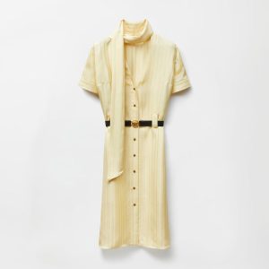Jacquard Viscose-Silk Midi Dress