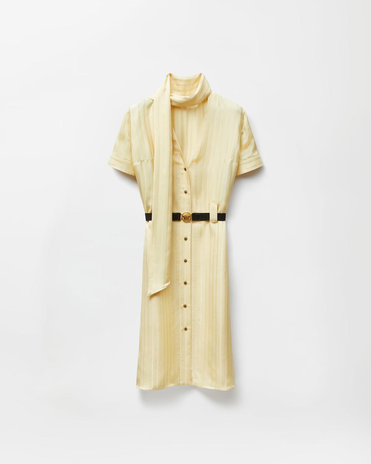 Jacquard Viscose-Silk Midi Dress