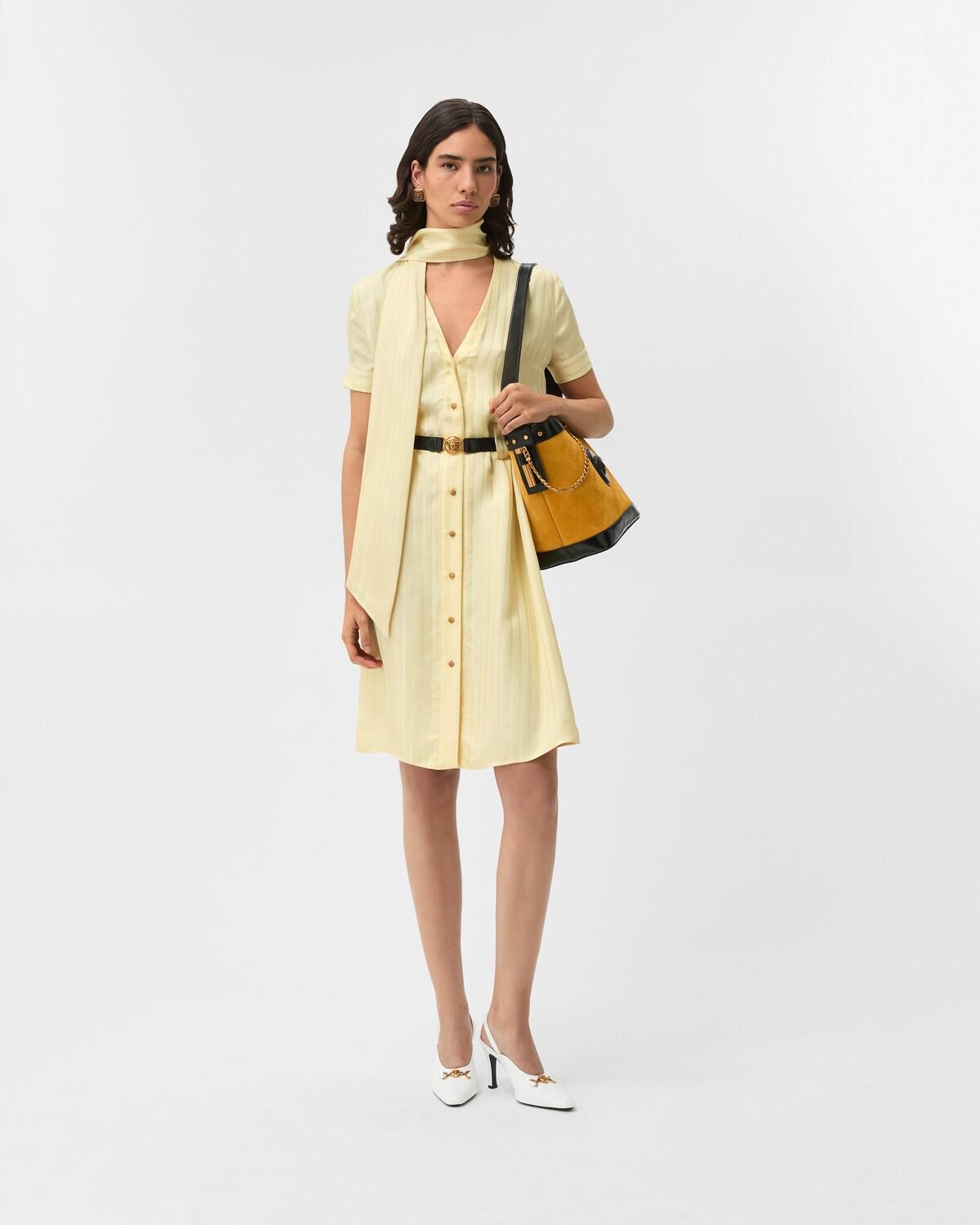 Jacquard Viscose-Silk Midi Dress - Image 2