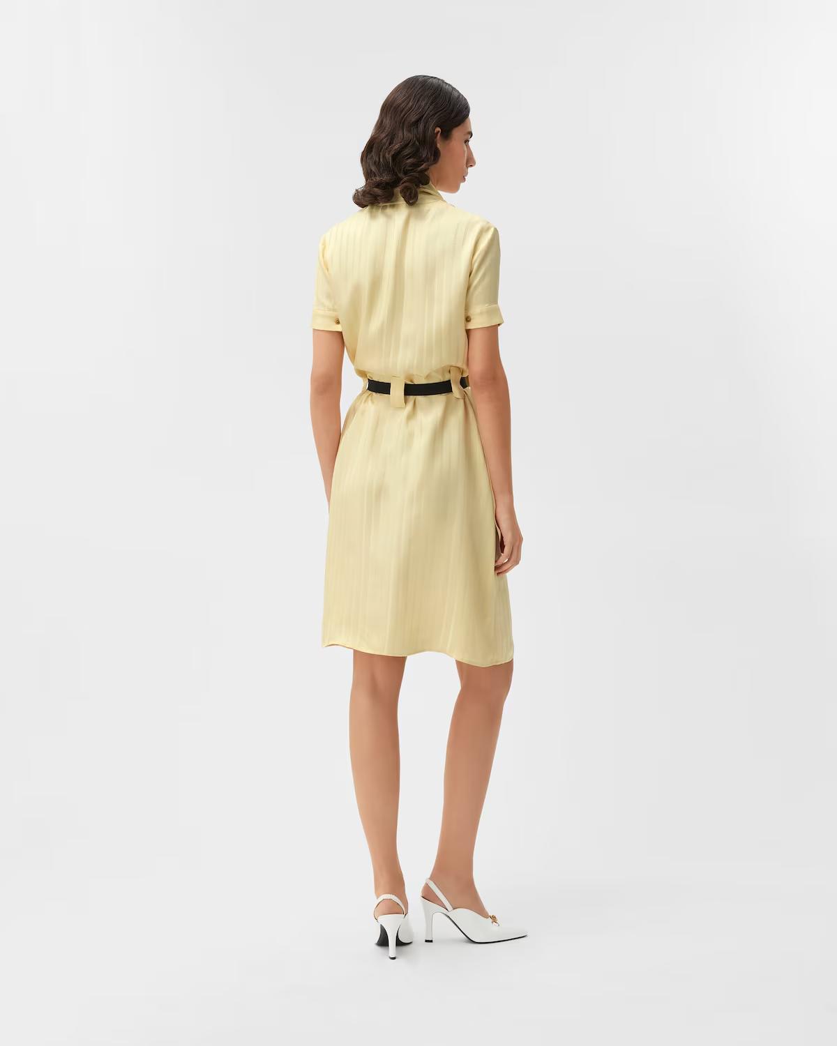 Jacquard Viscose-Silk Midi Dress - Image 3