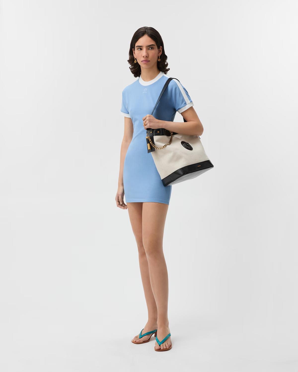 Embroidered Logo Stretch-Cotton Jersey Mini Dress - Image 2