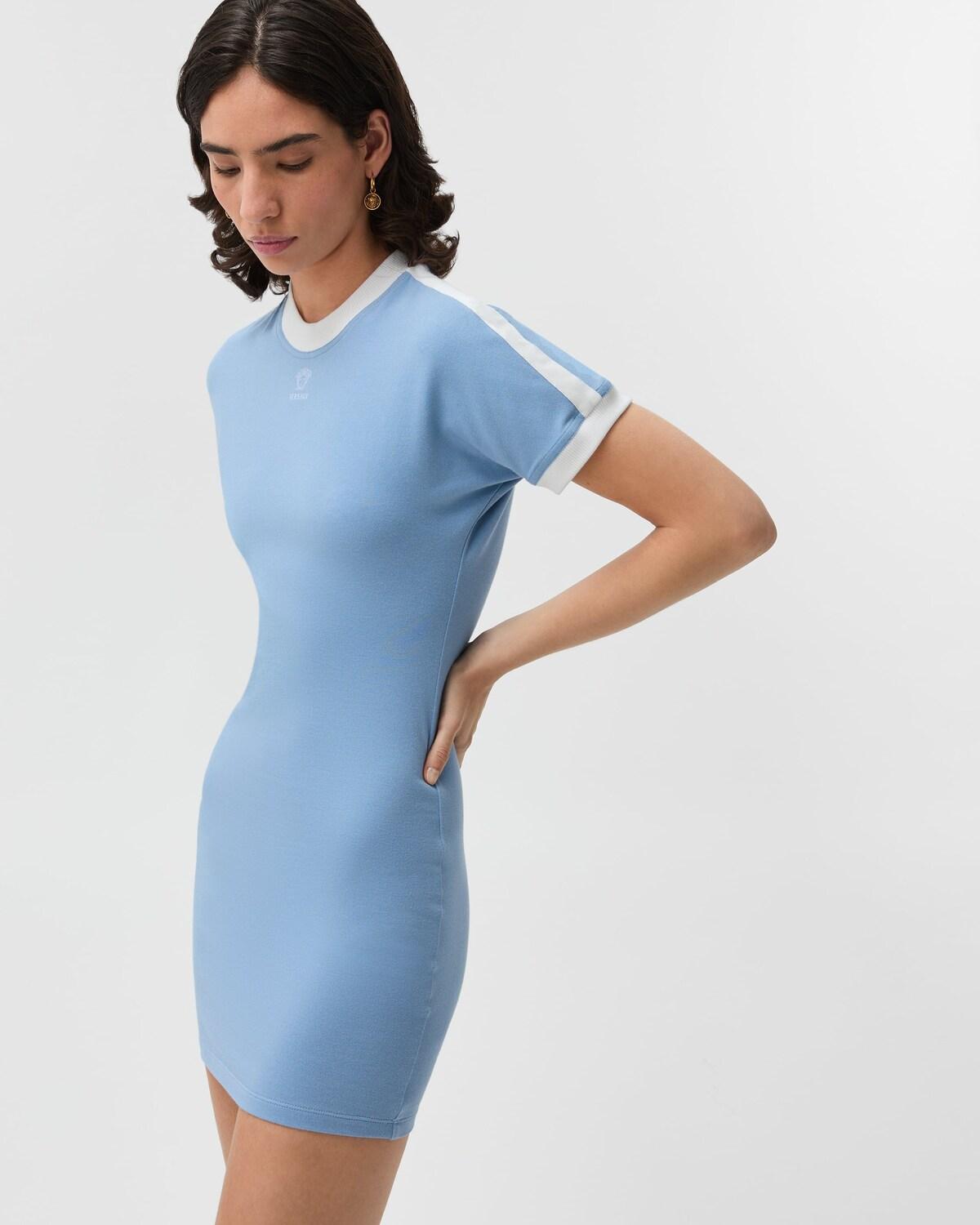 Embroidered Logo Stretch-Cotton Jersey Mini Dress - Image 4