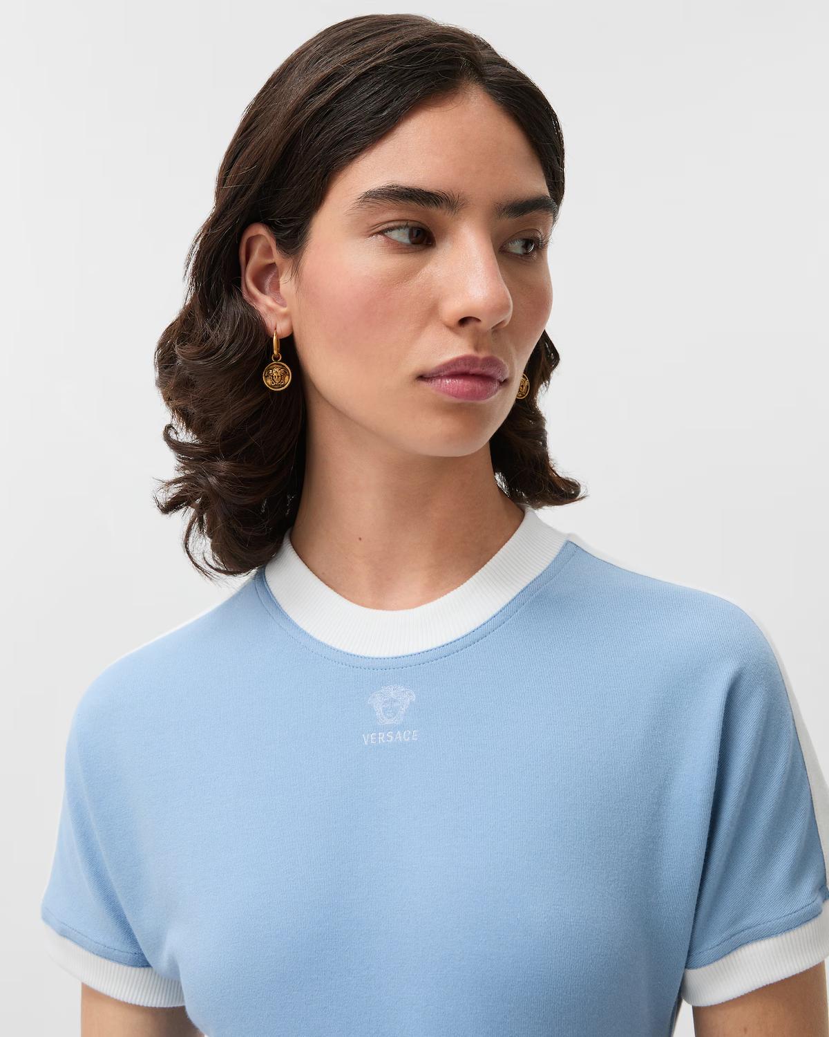 Embroidered Logo Stretch-Cotton Jersey Mini Dress - Image 5