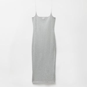Embroidered Logo Stretch-Cotton Jersey Midi Dress